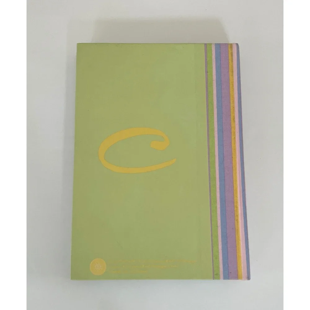 Vintage Claires Y2K‎ Journal Notebook Lime Green Rhinestone Logo Striped Spine